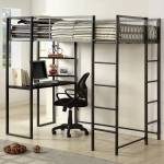 Sherman Full Bed/Workstation Silver & Gun Metal CM-BK1098F